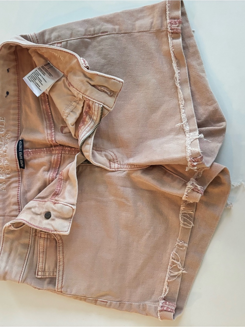 American Eagle Outfitters Light Pink Washed Boyfriend Jean Shorts